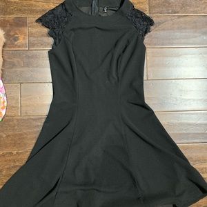 Black dress with lace sleeves